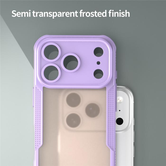 Bild 4, iPhone 18 Pro / 17 Pro Skal Hybrid Frostat Transparent Lila
