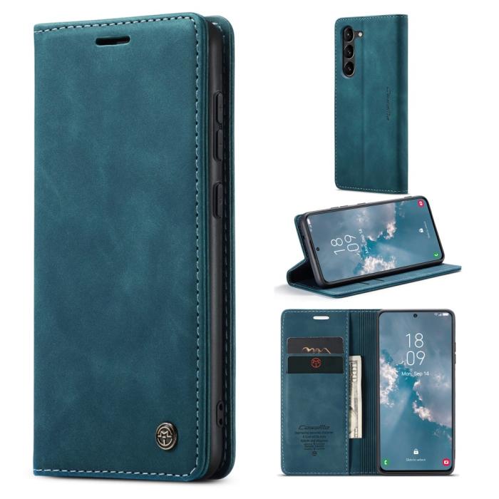 Bild 1, CASEME Samsung Galaxy S23 Plus Fodral Flip Läder Blå