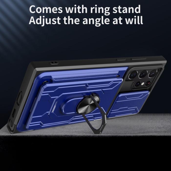 Bild 2, Samsung Galaxy S22 Ultra Skal Hybrid Armor Ring Roséguld