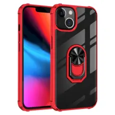 iPhone 14 Plus Skal Shockproof Ring Hybrid R&ouml;d