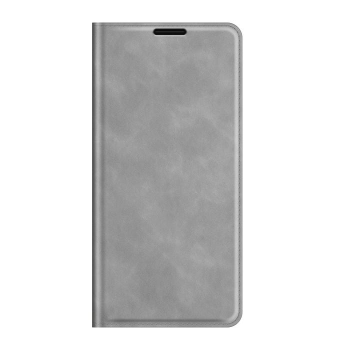 Bild 2, Samsung Galaxy S22 Ultra Fodral Flip Läder Grå