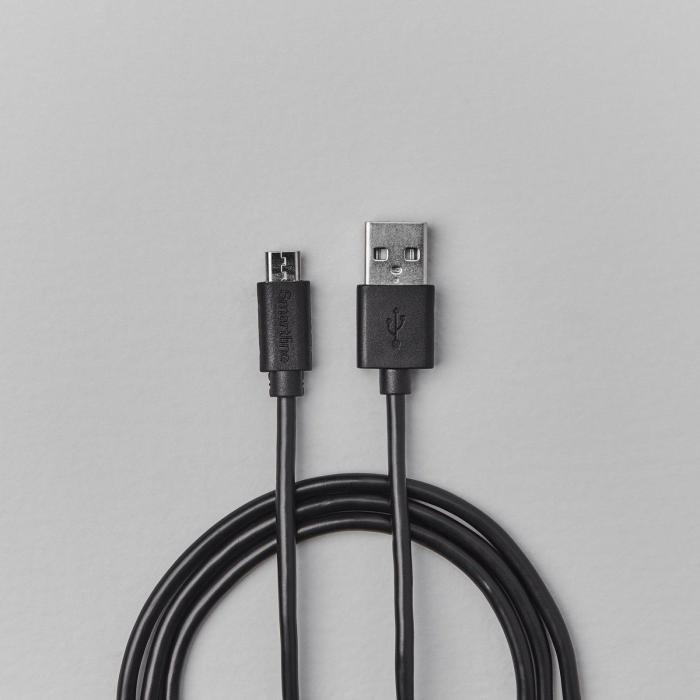 Bild 5, Smartline 2m Micro USB Laddningskabel Svart