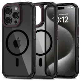 Tech-Protect iPhone 16 Pro Max Skal MagSafe MagHybrid Svart/Röd
