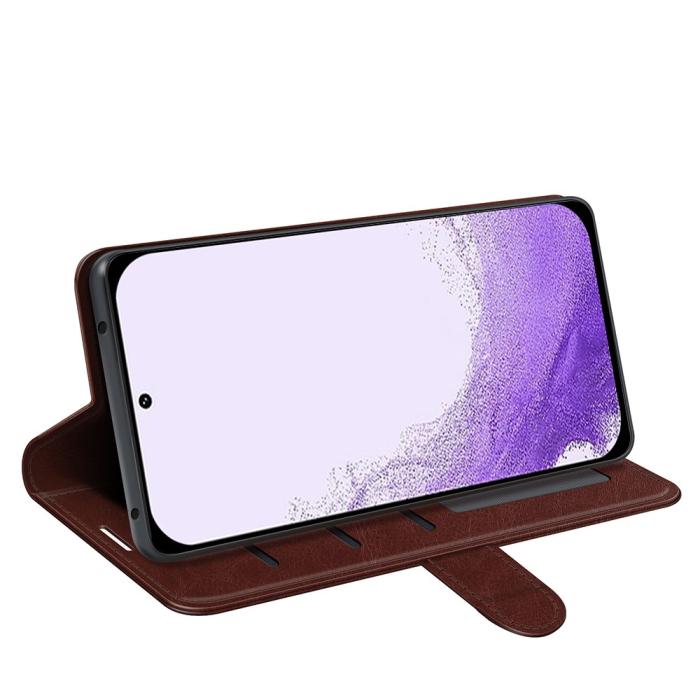 Bild 3, Samsung Galaxy S23 Fodral Crazy Horse Läder Brun