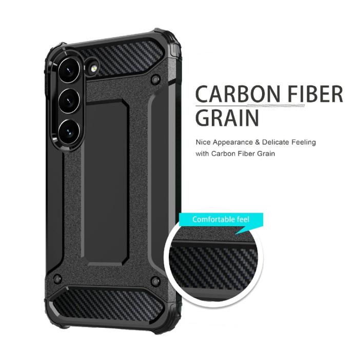 Bild 2, Samsung Galaxy S23 Skal Shockproof Armor Hybrid Guld