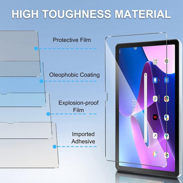 Bild 3, Lenovo Tab M10 Plus Gen 3 2-PACK Skärmskydd Härdat Glas