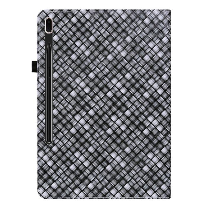 Bild 3, Samsung Galaxy Tab S7 Plus / Tab S8 Plus Fodral Vävd Textur Svart