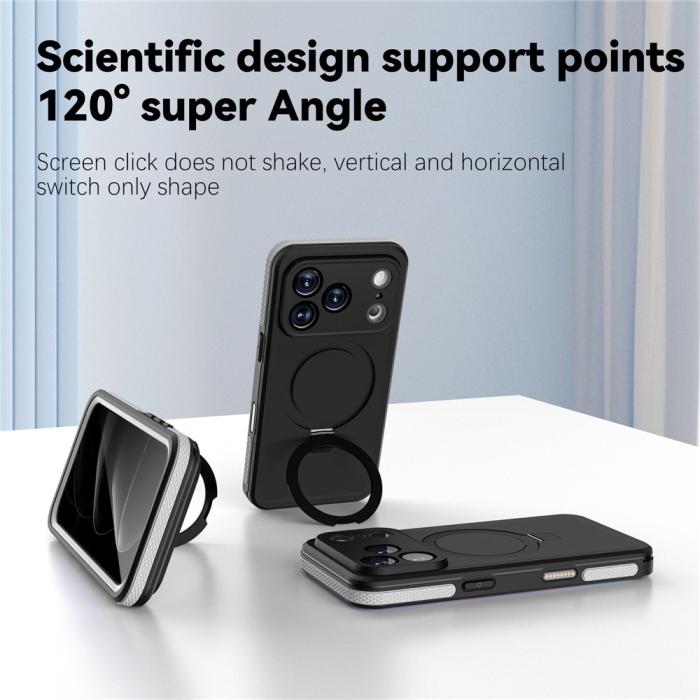 Bild 3, REDPEPPER iPhone 17 Pro Max Skal MagSafe Kickstand Vattentät IP68