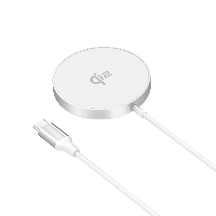 Bild 5, Gear Trådlös Laddare Qi2 Snabbladdning 15W Silver/Aluminium