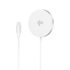Gear Tr&aring;dl&ouml;s Laddare Qi2 Snabbladdning 15W Silver/Aluminium