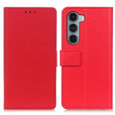 Motorola Moto G200 Fodral Solid Läder Röd