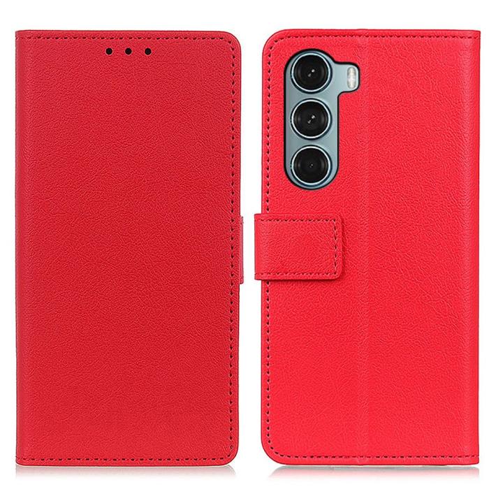 Bild 1, Motorola Moto G200 Fodral Solid Läder Röd