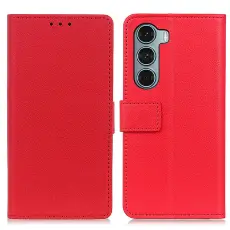 Motorola Moto G200 Fodral Solid Läder Röd