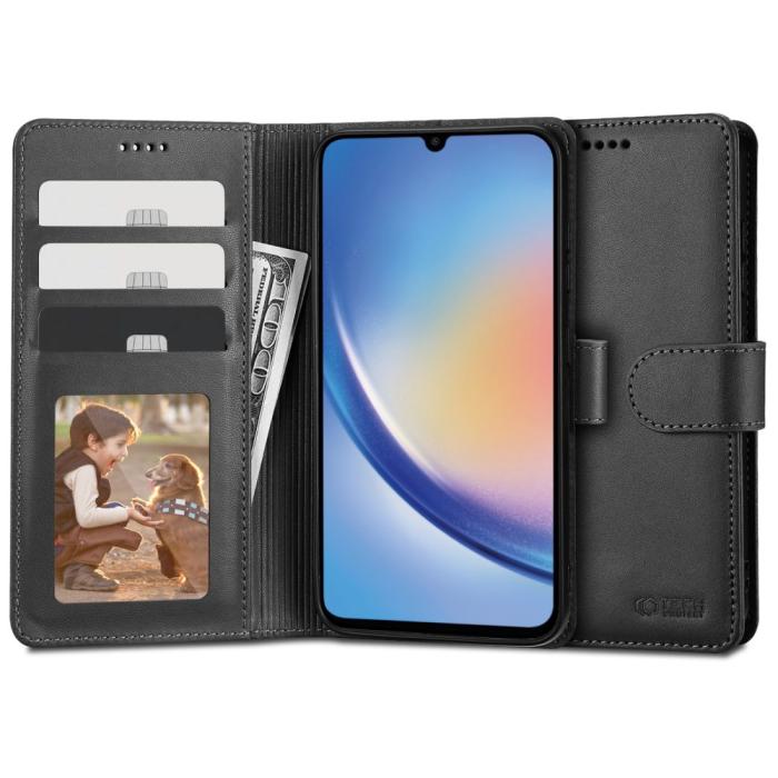 Bild 1, Tech-Protect Galaxy A34 5G Fodral Läder Svart