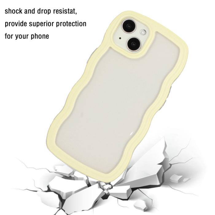Bild 2, iPhone 14 Skal Wavy Hybrid Transparent/Gul