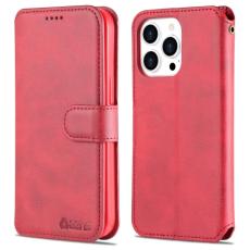 AZNS iPhone 14 Pro Fodral Läder Röd