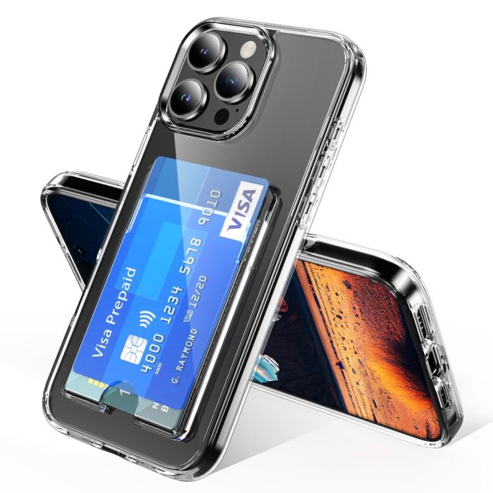 Bild 2, iPhone 16 Pro Max Skal Med Kortfack Transparent