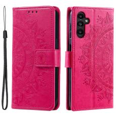 Samsung Galaxy S24 Fodral Mandala Läder Rosa