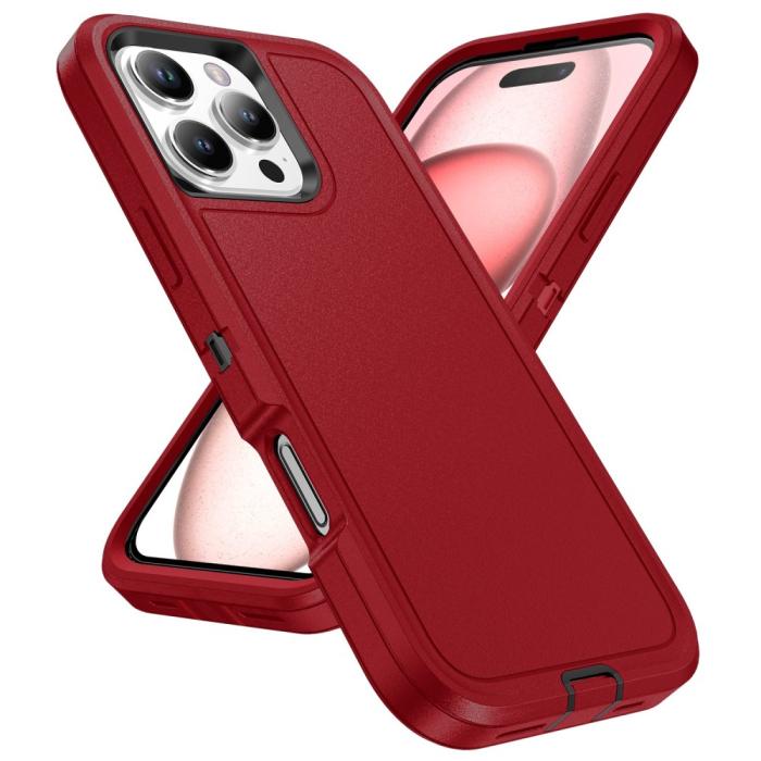 Bild 2, iPhone 16 Pro Skal Xtreme Shockproof Hybrid Röd
