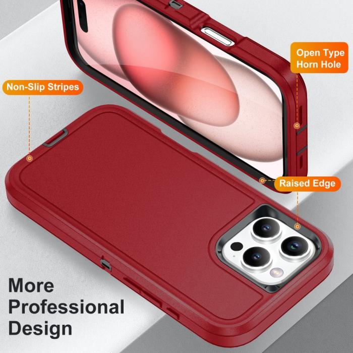 Bild 3, iPhone 16 Pro Skal Xtreme Shockproof Hybrid Röd