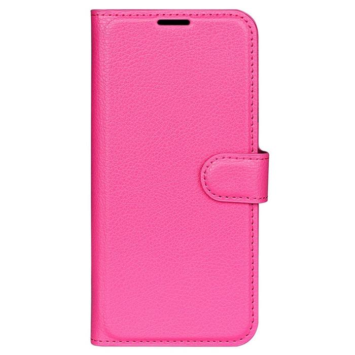 Bild 5, Samsung Galaxy S23 Ultra Fodral Litchi Läder Rosa