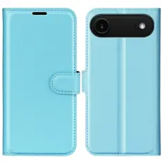 iPhone Air Fodral Litchi L&auml;der Bl&aring;