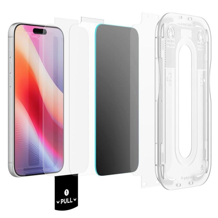 Bild 2, Spigen iPhone 18 Pro Skärmskydd Glas.tR Pro HD AC