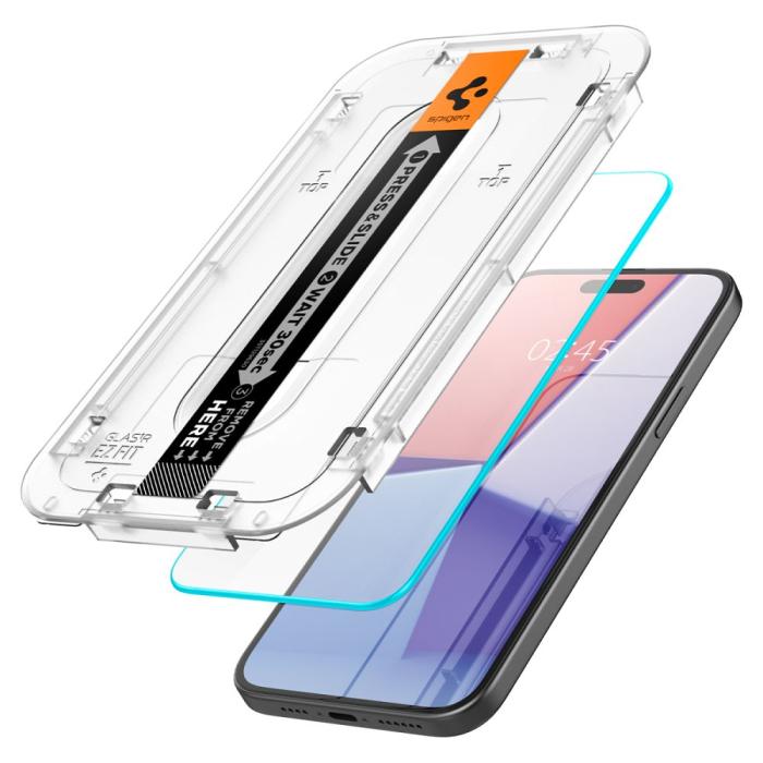 Bild 2, Spigen iPhone 16/15 GLAS.tR 
