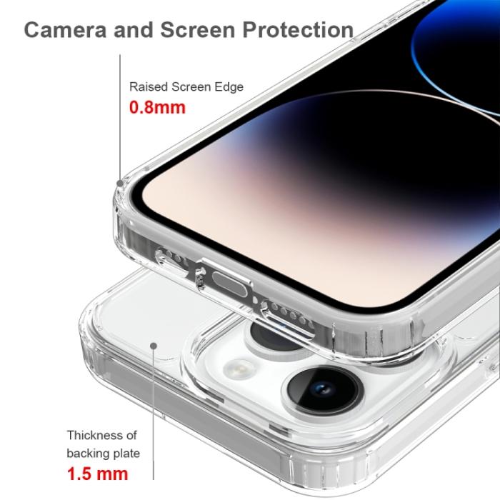 Bild 6, iPhone 15 Pro Skal Akryl/TPU Shockproof Svart