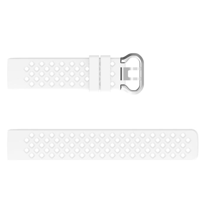 Bild 3, Silikon Armband Ihåligt Fitbit Charge 3 / 4 Vit