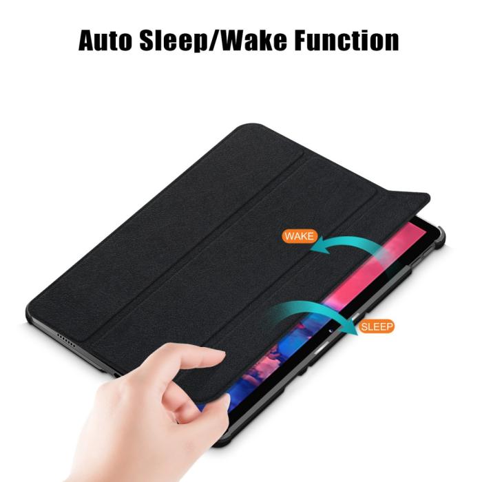 Bild 3, Lenovo Tab P11 / P11 Plus - Tri-Fold Läder Fodral - Svart