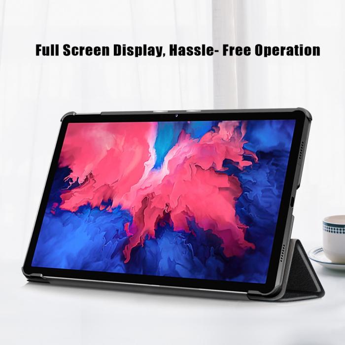 Bild 5, Lenovo Tab P11 / P11 Plus - Tri-Fold Läder Fodral - Svart