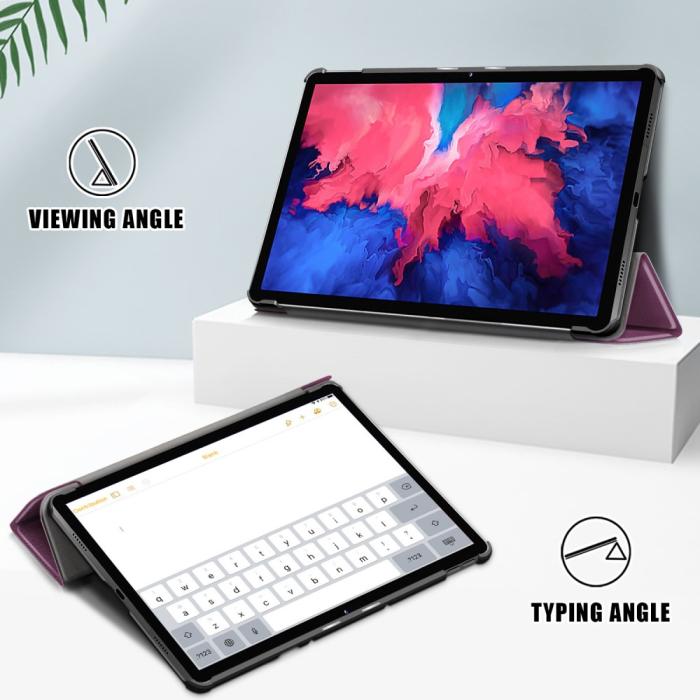 Bild 2, Lenovo Tab P11 / P11 Plus - Tri-Fold Läder Fodral - Lila