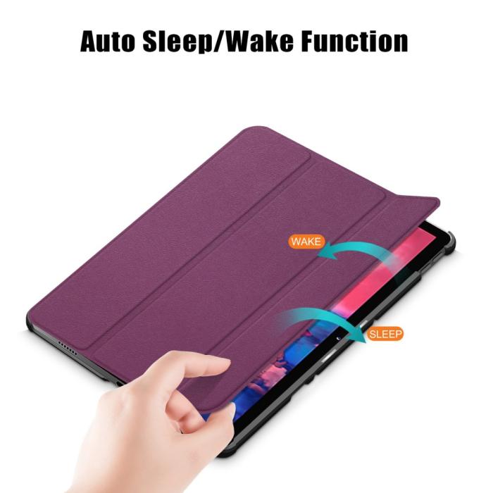 Bild 3, Lenovo Tab P11 / P11 Plus - Tri-Fold Läder Fodral - Lila