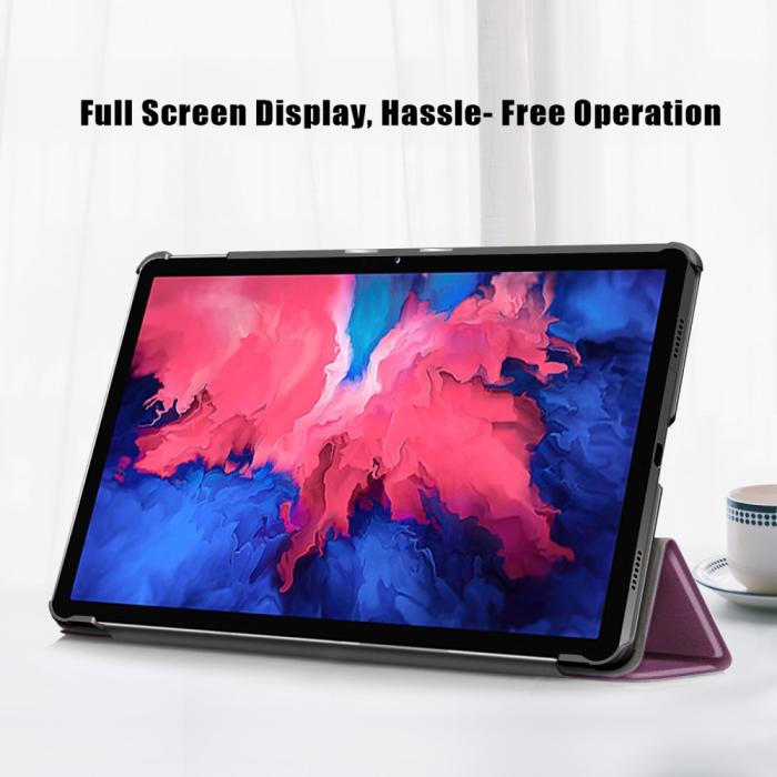 Bild 5, Lenovo Tab P11 / P11 Plus - Tri-Fold Läder Fodral - Lila
