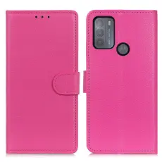 Motorola Moto G50 - Litchi L&auml;der Fodral - Rosa