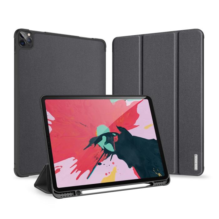 Bild 1, iPad Pro 12.9 2018/2020/2021 DUX DUCIS DOMO Series Tri-Fold Fodral - Svart