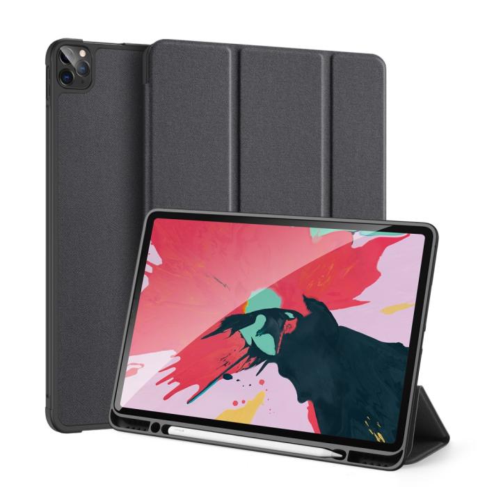 Bild 2, iPad Pro 12.9 2018/2020/2021 DUX DUCIS DOMO Series Tri-Fold Fodral - Svart
