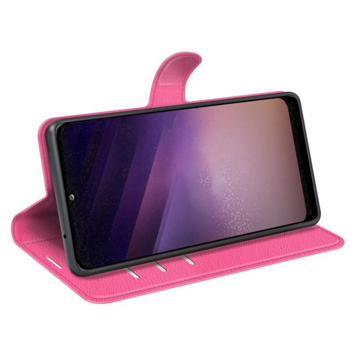Bild 5, Samsung Galaxy A03 Fodral Litchi Läder Rosa