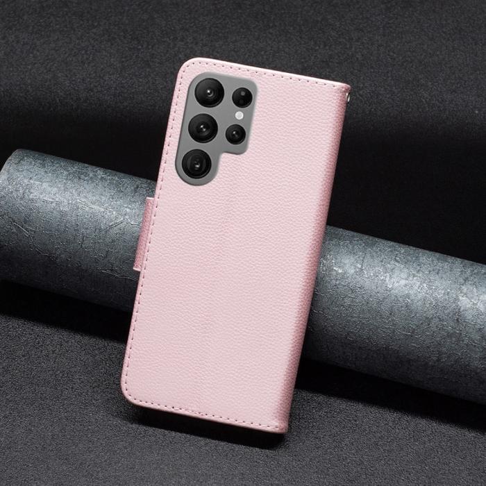 Bild 6, Samsung Galaxy S24 Ultra Fodral Litchi Shark Roséguld