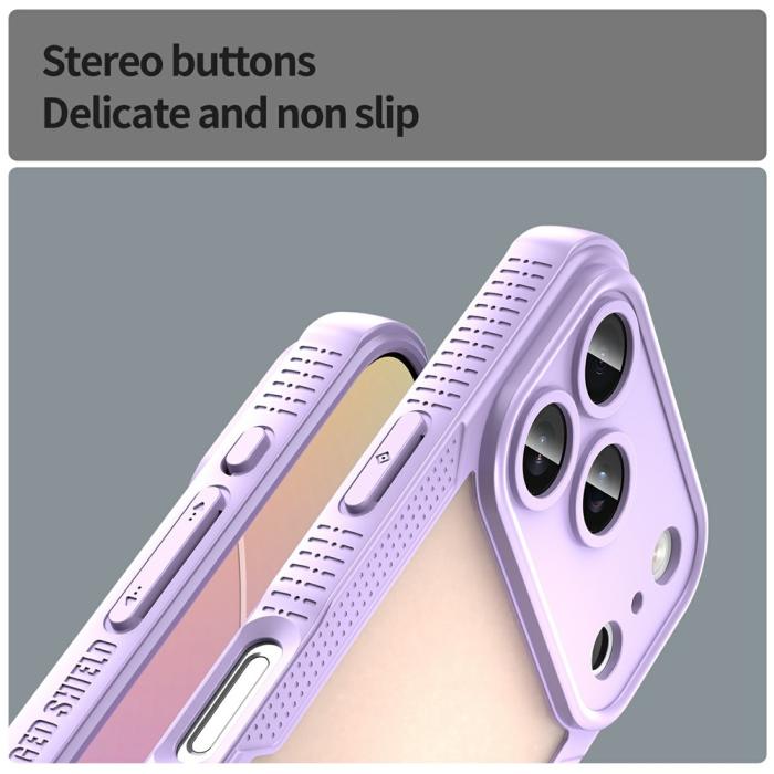Bild 5, iPhone 18 Pro / 17 Pro Skal Hybrid Frostat Transparent Lila