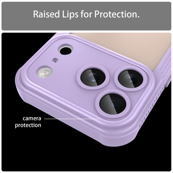 Bild 6, iPhone 18 Pro / 17 Pro Skal Hybrid Frostat Transparent Lila