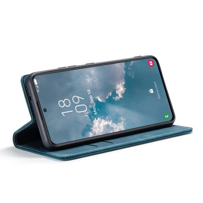 Bild 3, CASEME Samsung Galaxy S23 Plus Fodral Flip Läder Blå