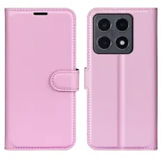 Xiaomi 15T Fodral Litchi Läder Ljus Rosa