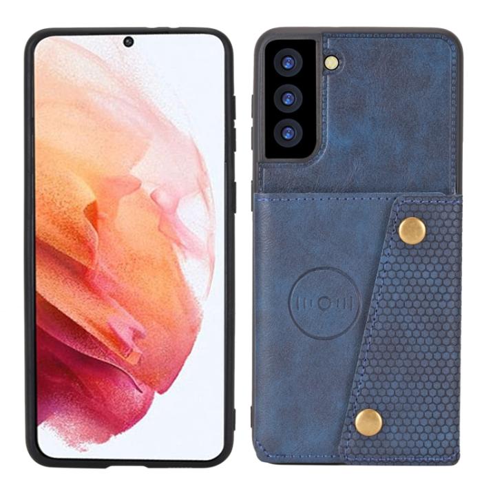 Bild 2, Samsung Galaxy S22 Skal Med Kortfack Och Magnet Blå