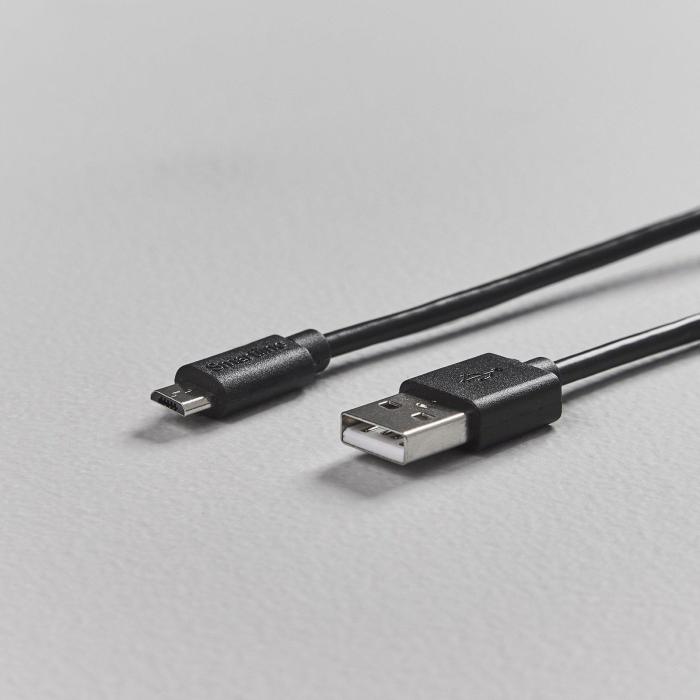 Bild 6, Smartline 2m Micro USB Laddningskabel Svart