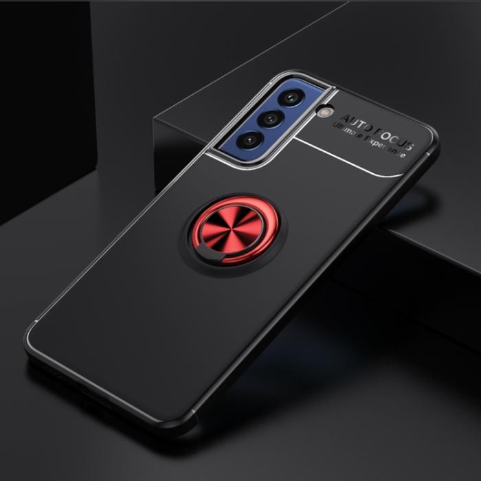 Bild 2, Samsung Galaxy S21 FE Skal Ring Svart/Röd