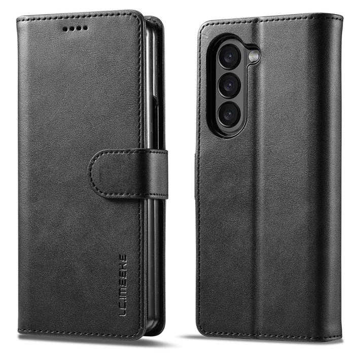 Bild 1, LC.IMEEKE Galaxy Z Fold 6 Fodral Läder Svart