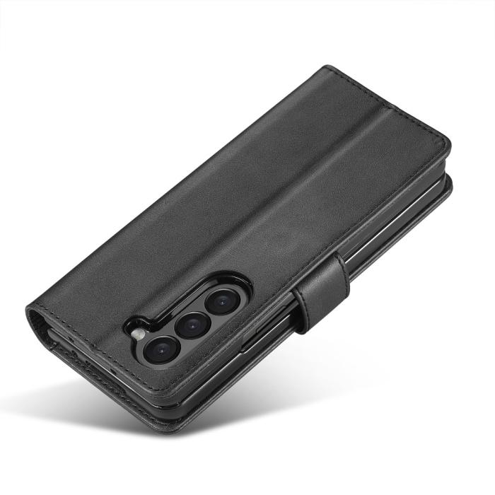 Bild 4, LC.IMEEKE Galaxy Z Fold 6 Fodral Läder Svart