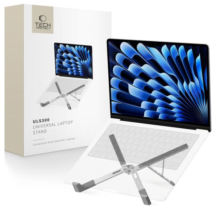 Bild 1, Tech-Protect Universal Justerbart Laptop Stativ Silver